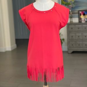 RED BLOUSE WITH FRINGES 🌹🌸